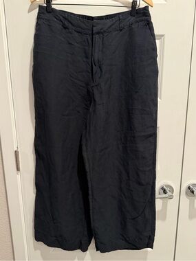 Women’s Black Halston Lined Baggy Linen blend, casual Dress Pants, Sz. XL, NICE!